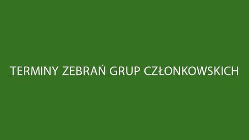 Zdjęcie do aktualności Zebrania Grup Członkowskich