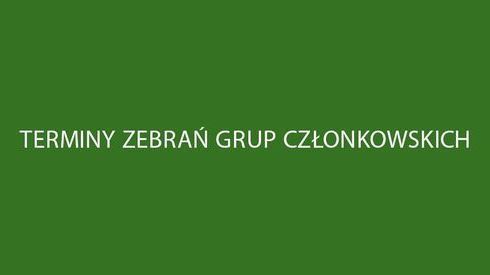 Zdjęcie do aktualności Zebrania Grup Członkowskich