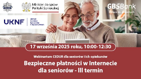 Zdjęcie do aktualności Bezpieczne płatności w Internecie dla seniorów. To już trzecie bezpłatne webinarium – zapraszamy!