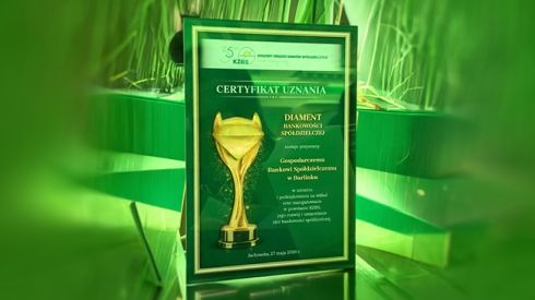 Zdjęcie do aktualności GBSBank uhonorowany „Diamentem Bankowości Spółdzielczej”